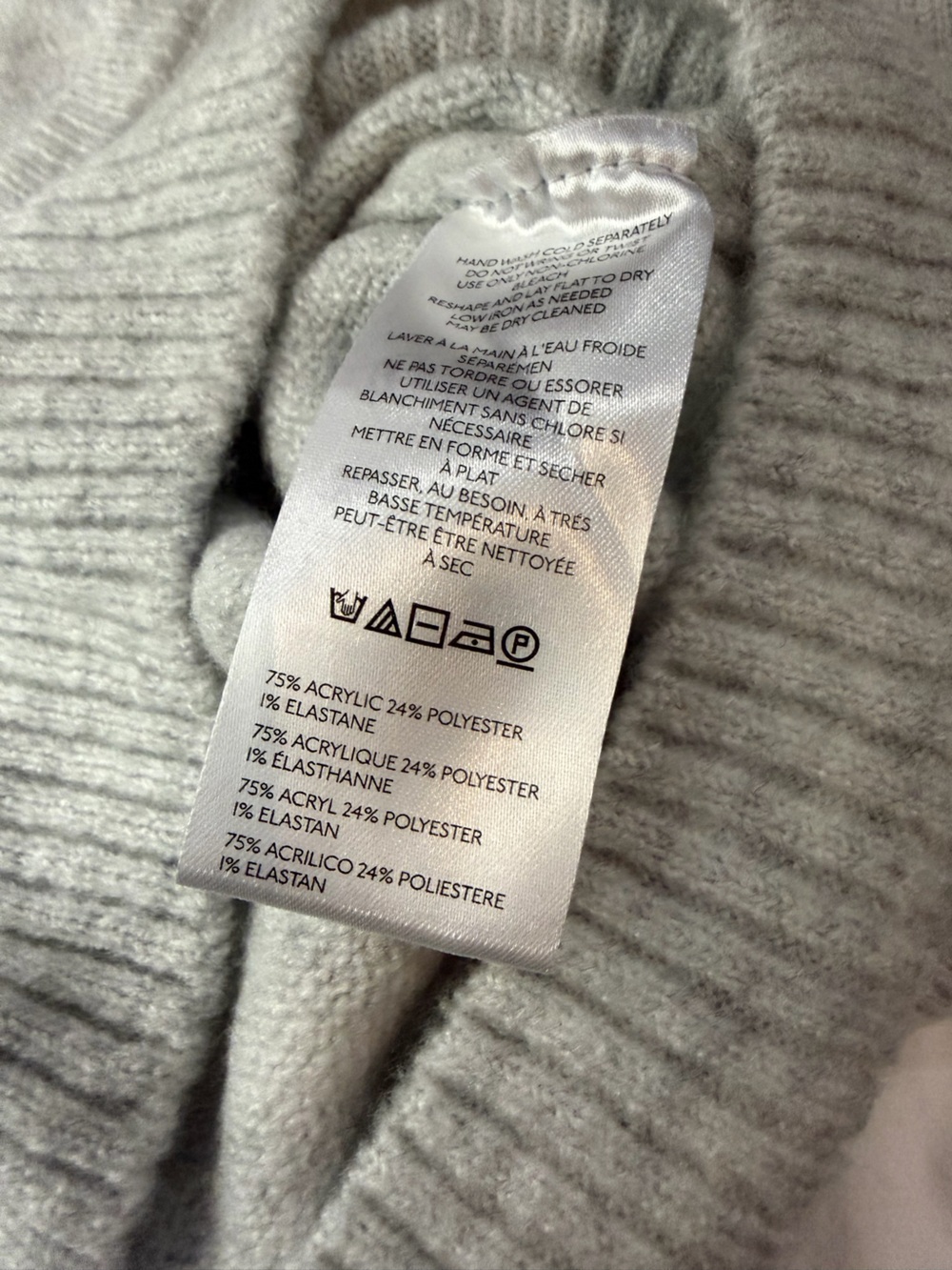 NWOT ANTHROPOLOGIE MAEVE Embroidered V-Neck Sweater CATS Grey L - Picture 9 of 15